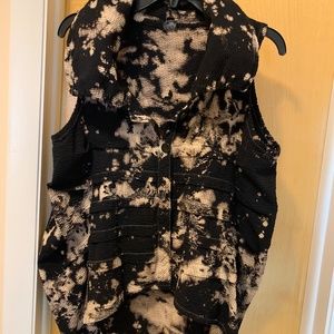 Tie dyed print vest